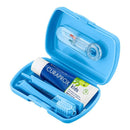 Дорожній набір Curaprox Kids блакитний: зубна щітка Kids + дитяча зубна паста 10 мл + йоршики 2 шт. (Copy) (Copy)